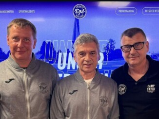 Karsten Heine, hier in der Mitte, wird neuer Coach bei EIntracht Mahlsdorf. (Foto: Verein/hfr)