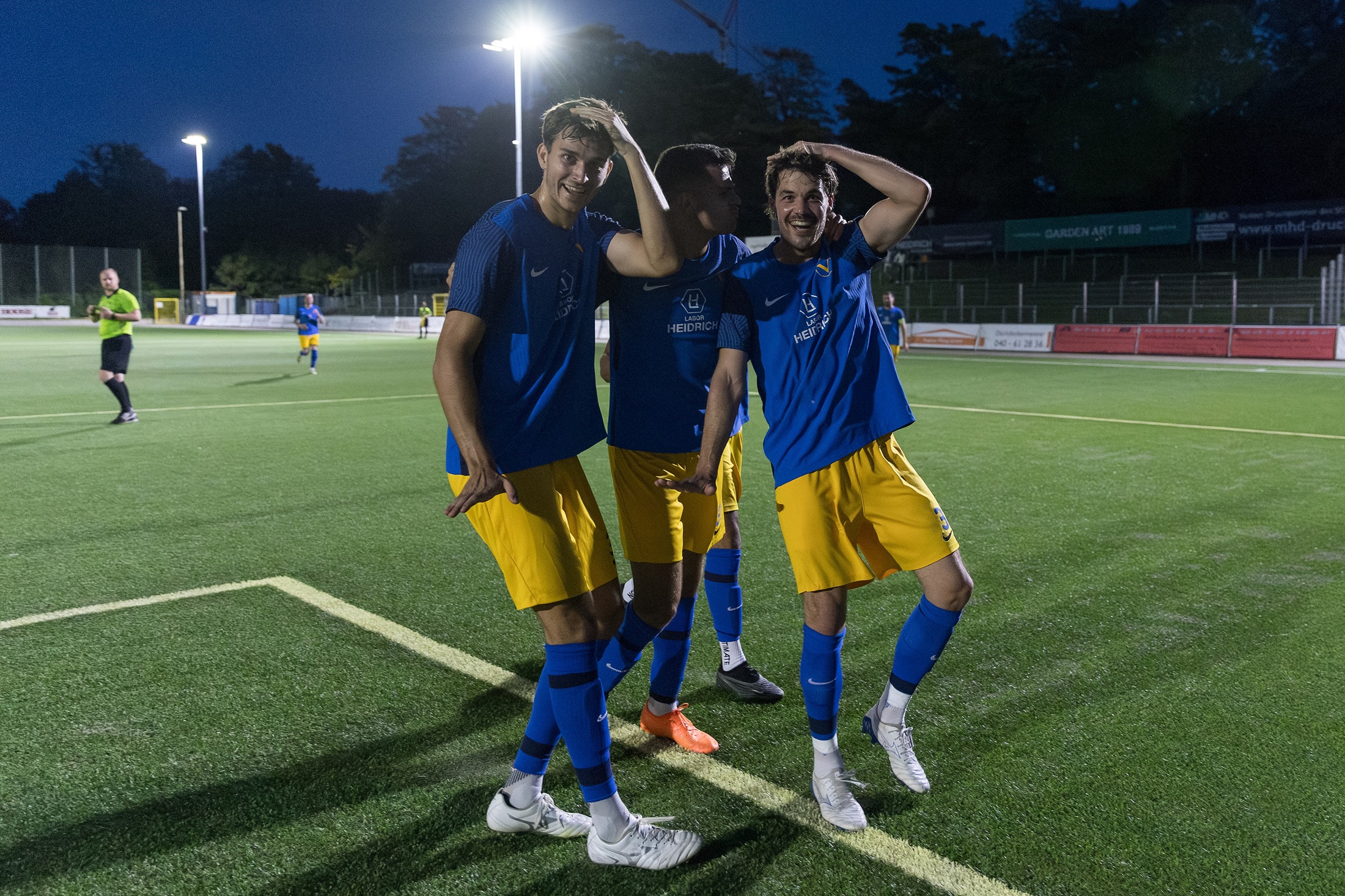 Führungsspieler unter sich: Niko Mallwitz, Brian Jungjohann und Sönke Meyer sollen Vicky auch in dieser Saison anführen. (Foto: Lobeca/Rohlfs)